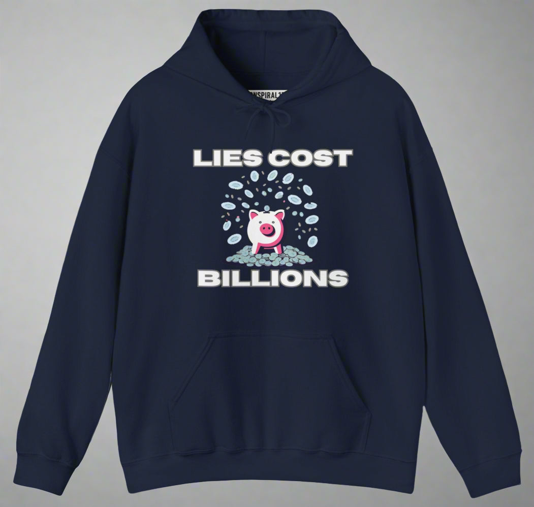 Conspi17Vibe Premium Hoodie - "Lies Cost Billions Follow The Money"'