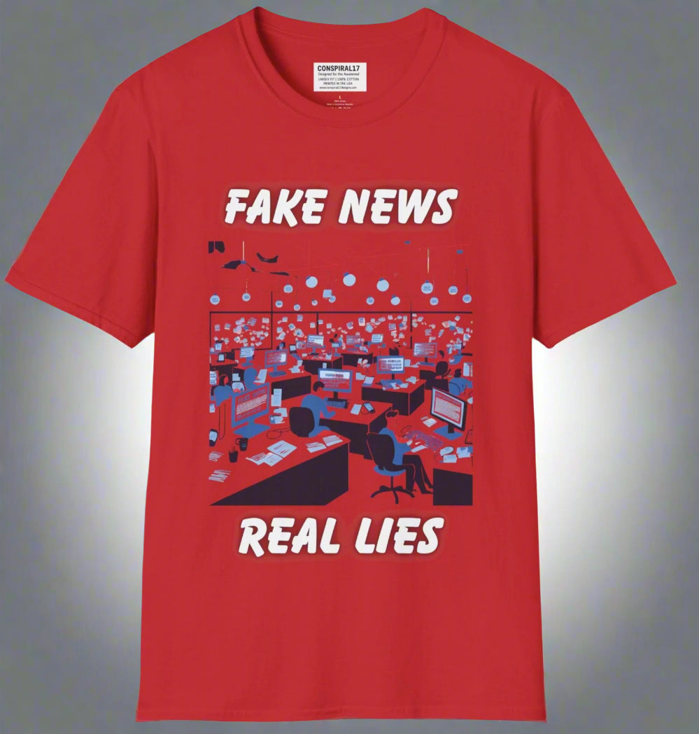 Conspi17Vibe Premium Tee - "Fake News Real Lies"