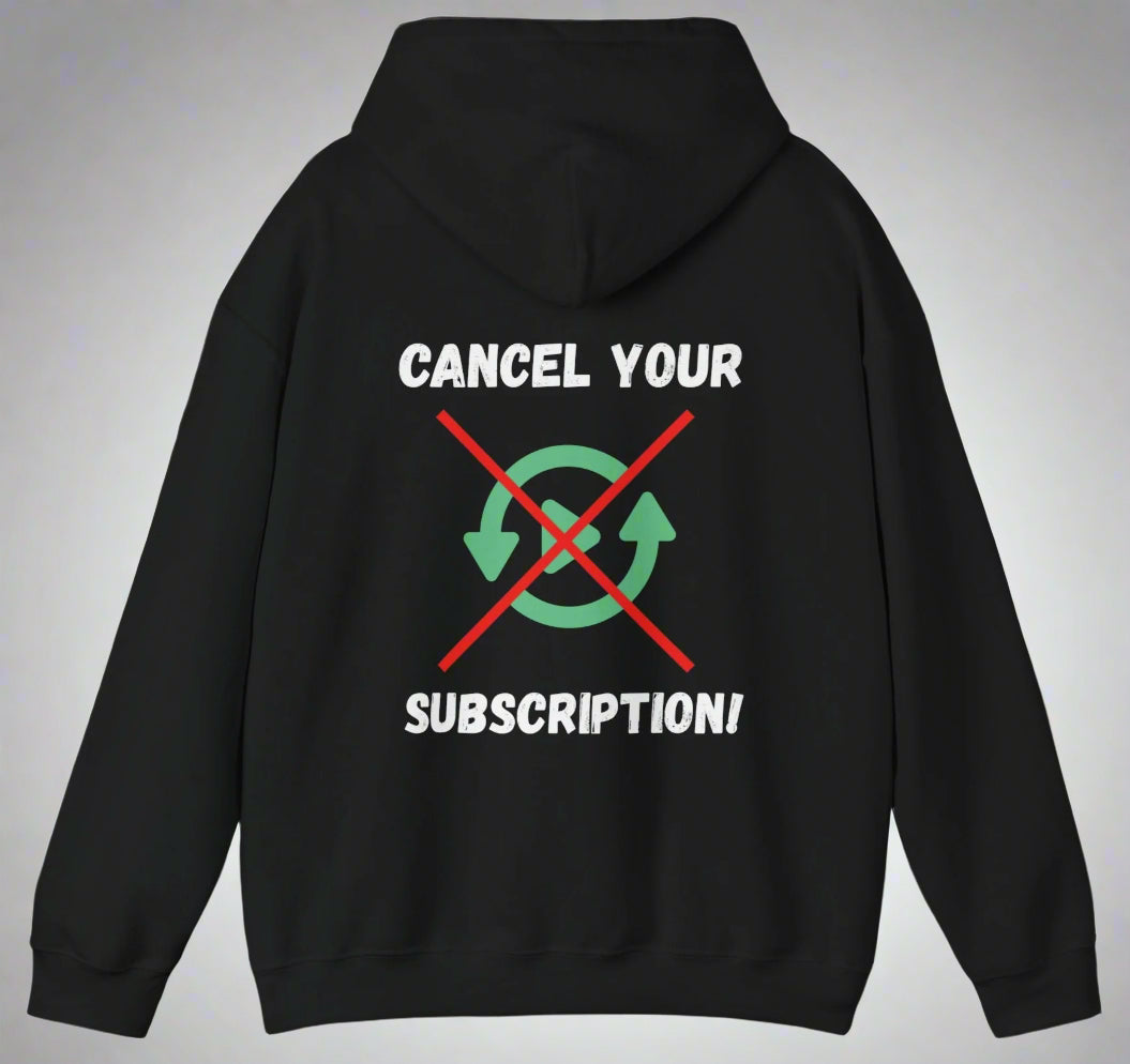 Conspi17Vibe Premium Hoodie - "Fake News Factory Cancel Your Subscription"