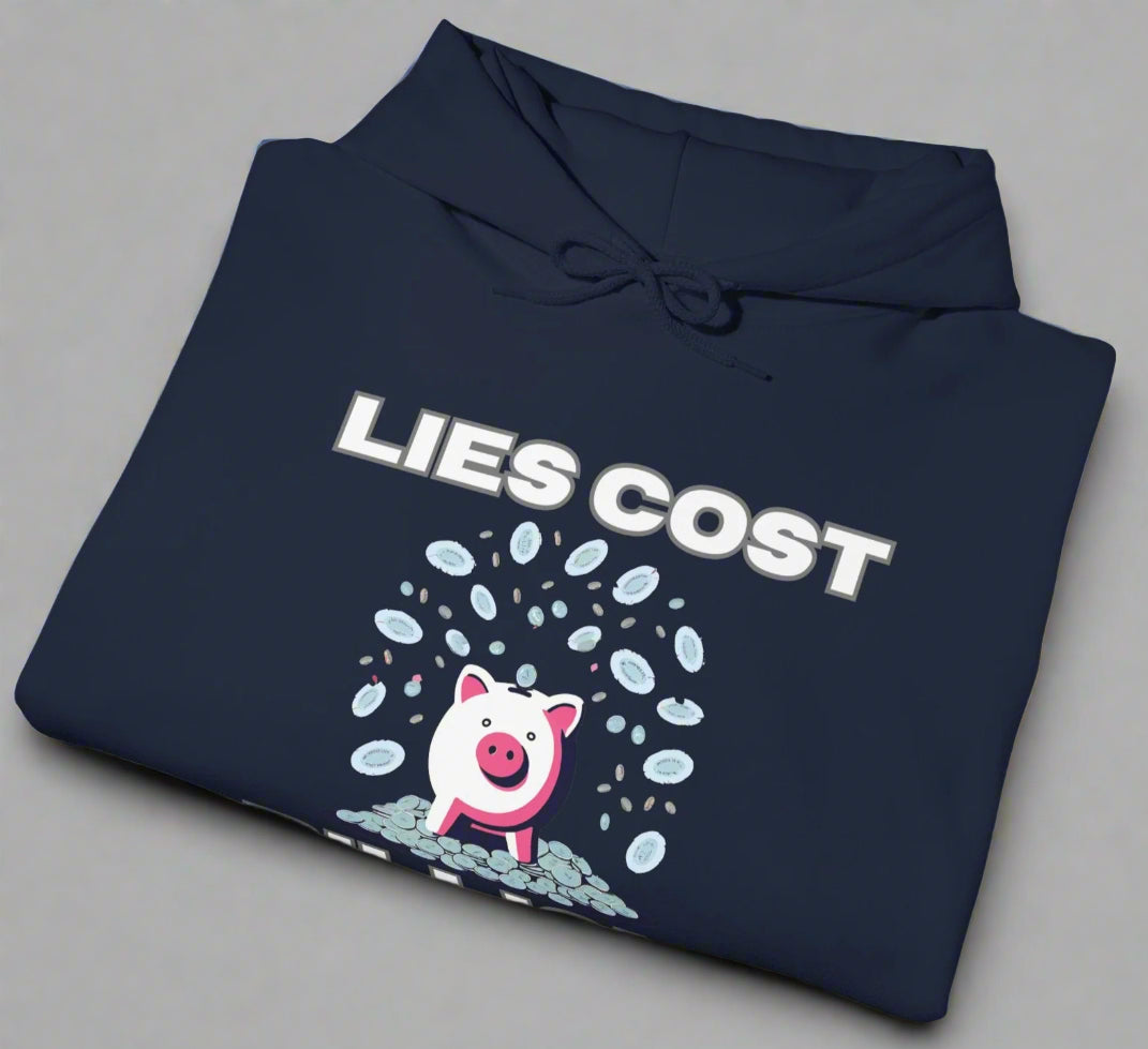 Conspi17Vibe Premium Hoodie - "Lies Cost Billions Follow The Money"'