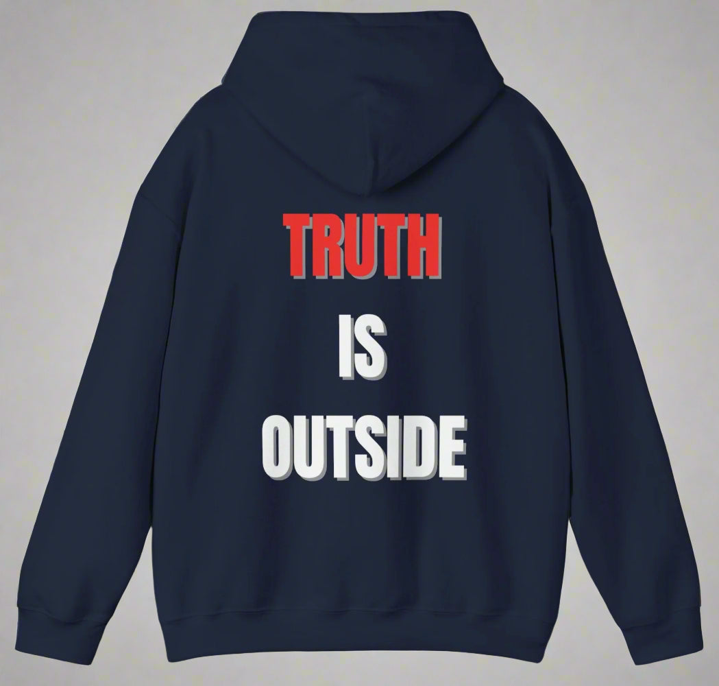 Conspi17Vibe Premium Hoodie - "News is Fiction Truth is Outside"