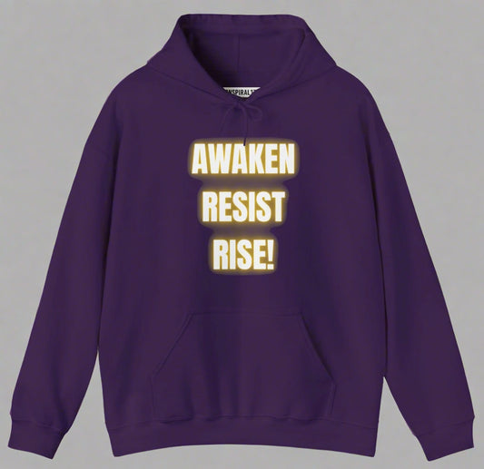 Conspi17Vibe Premium Hoodie - "AWAKEN RESIST RISE"