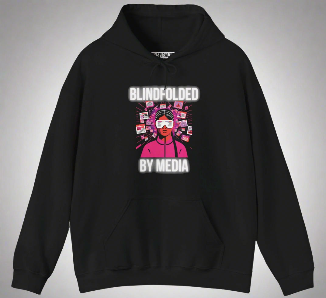Conspi17Vibe Premium Hoodie -"BLINDFOLDED BY MEDIA EYES WIDE OPEN"