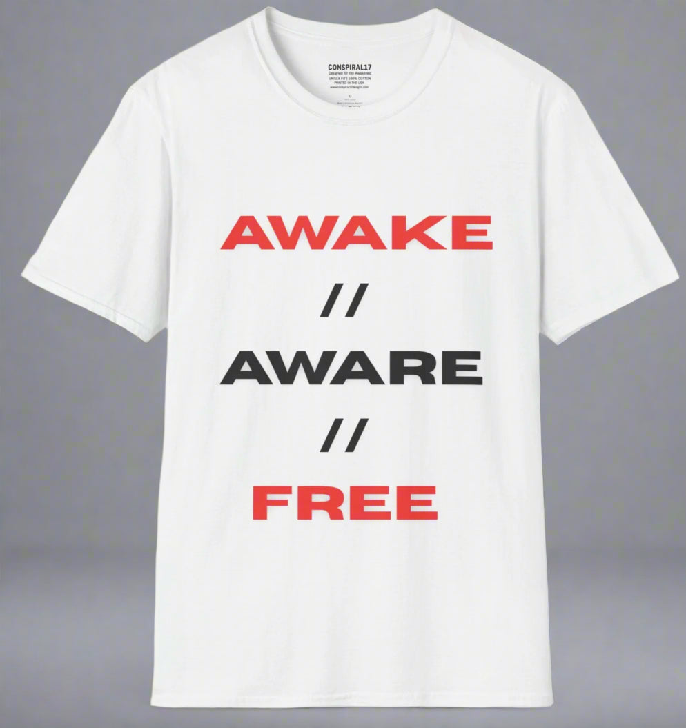 Conspi17Vibe Premium Tee - "Awake Aware Free Tested By Fire Forged in Truth"