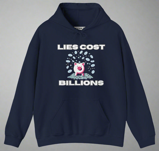 Conspi17Vibe Premium Hoodie - "Lies Cost Billions Follow The Money"'
