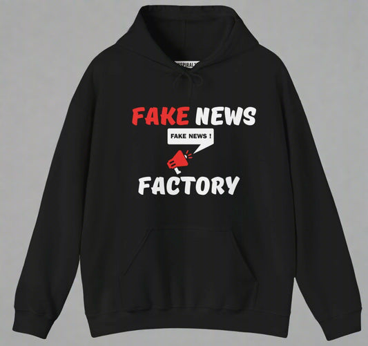 Conspi17Vibe Premium Hoodie - "Fake News Factory Cancel Your Subscription"
